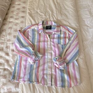 Colorful stripe button-up